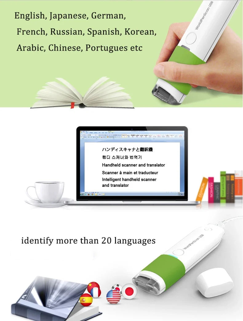 Handheld Text Scanner Pen with 20+ Language Translation