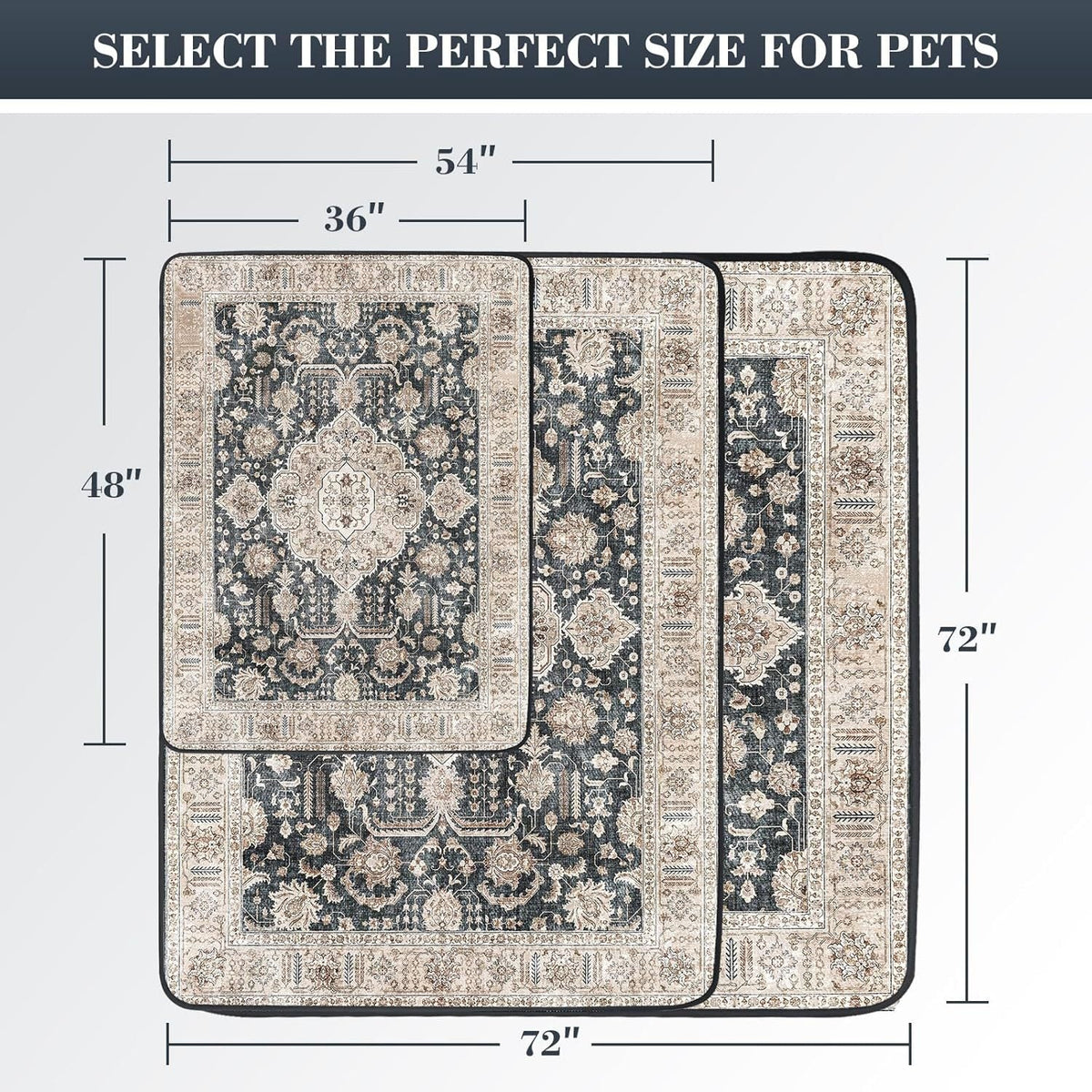 Decorative Pet Mat for Dogs & Cats | Easy-Care Comfort