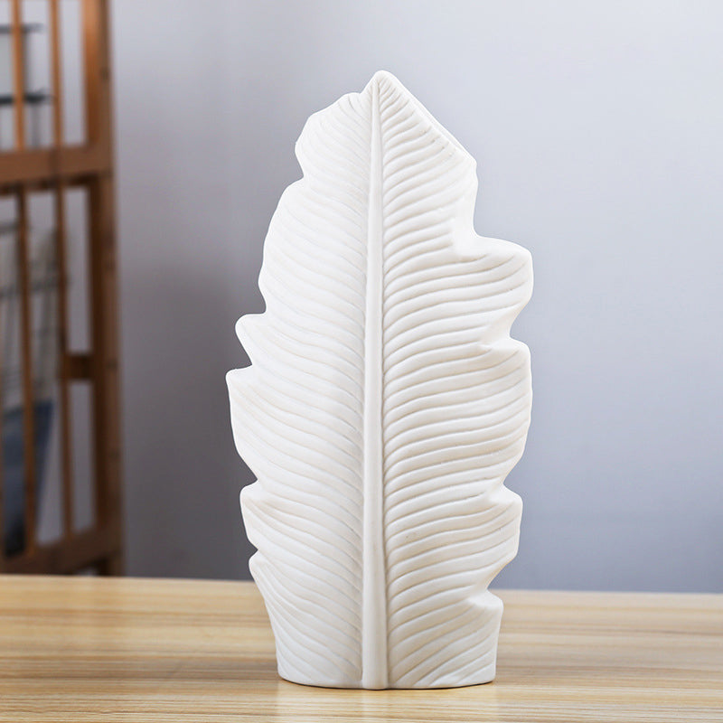 Scandinavian Ceramic Leaf Vase for Elegant Displays