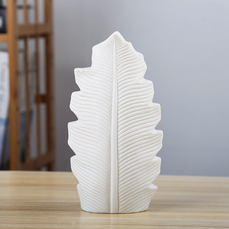 Scandinavian Ceramic Leaf Vase for Elegant Displays