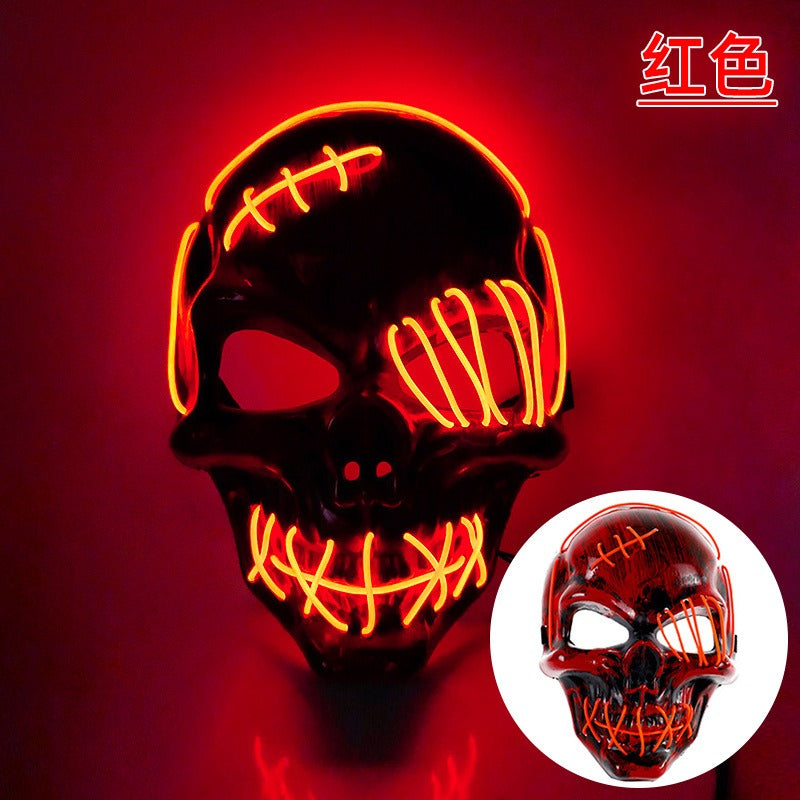 LED Pirate Skull Mask for Glowing Halloween Costumes