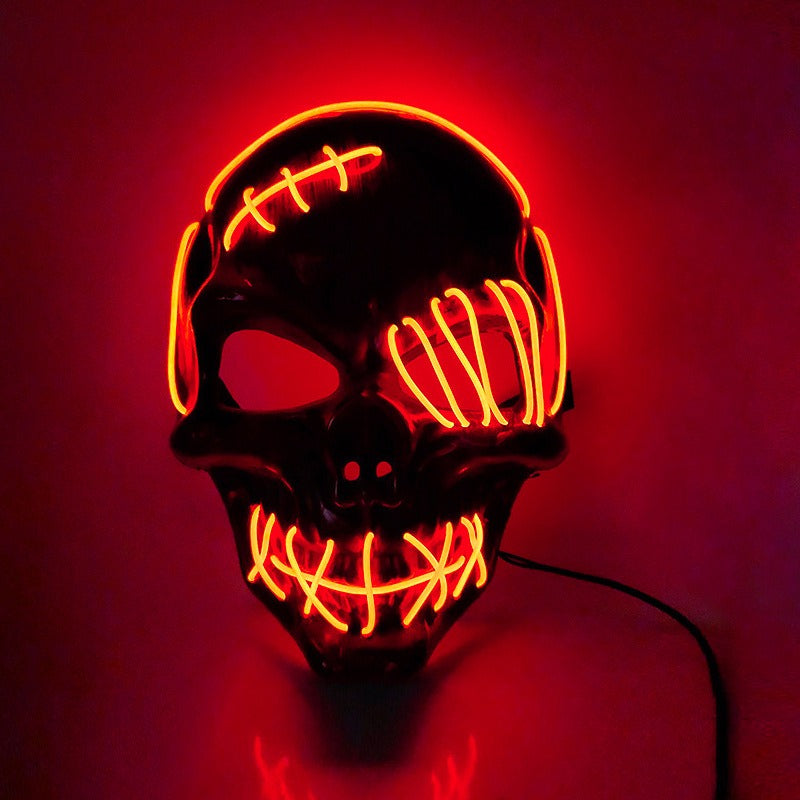LED Pirate Skull Mask for Glowing Halloween Costumes