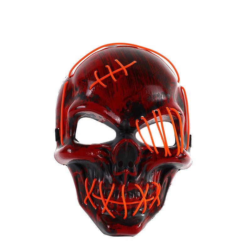 LED Pirate Skull Mask for Glowing Halloween Costumes