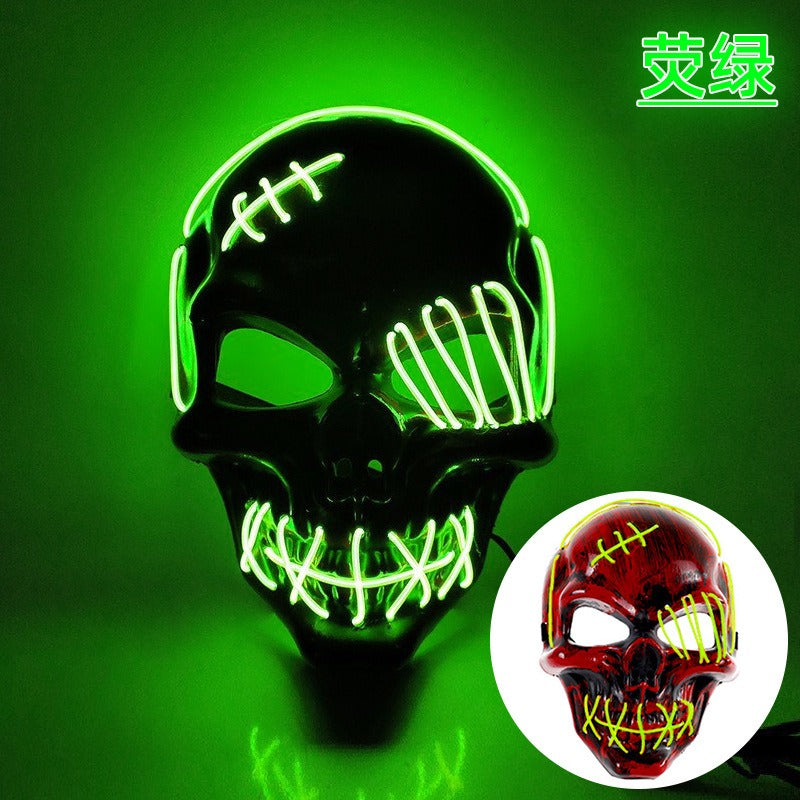 LED Pirate Skull Mask for Glowing Halloween Costumes