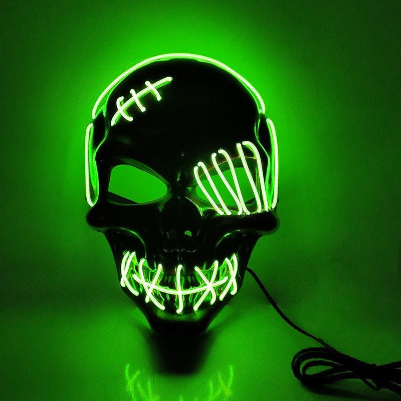 LED Pirate Skull Mask for Glowing Halloween Costumes