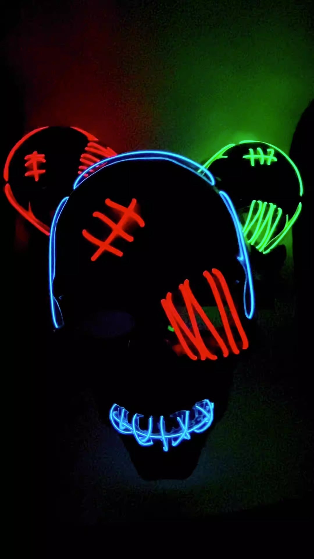 LED Pirate Skull Mask for Glowing Halloween Costumes