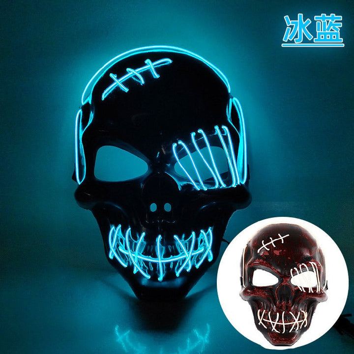 LED Pirate Skull Mask for Glowing Halloween Costumes