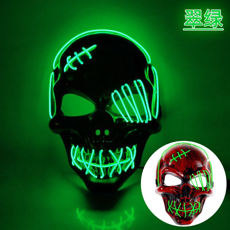 LED Pirate Skull Mask for Glowing Halloween Costumes