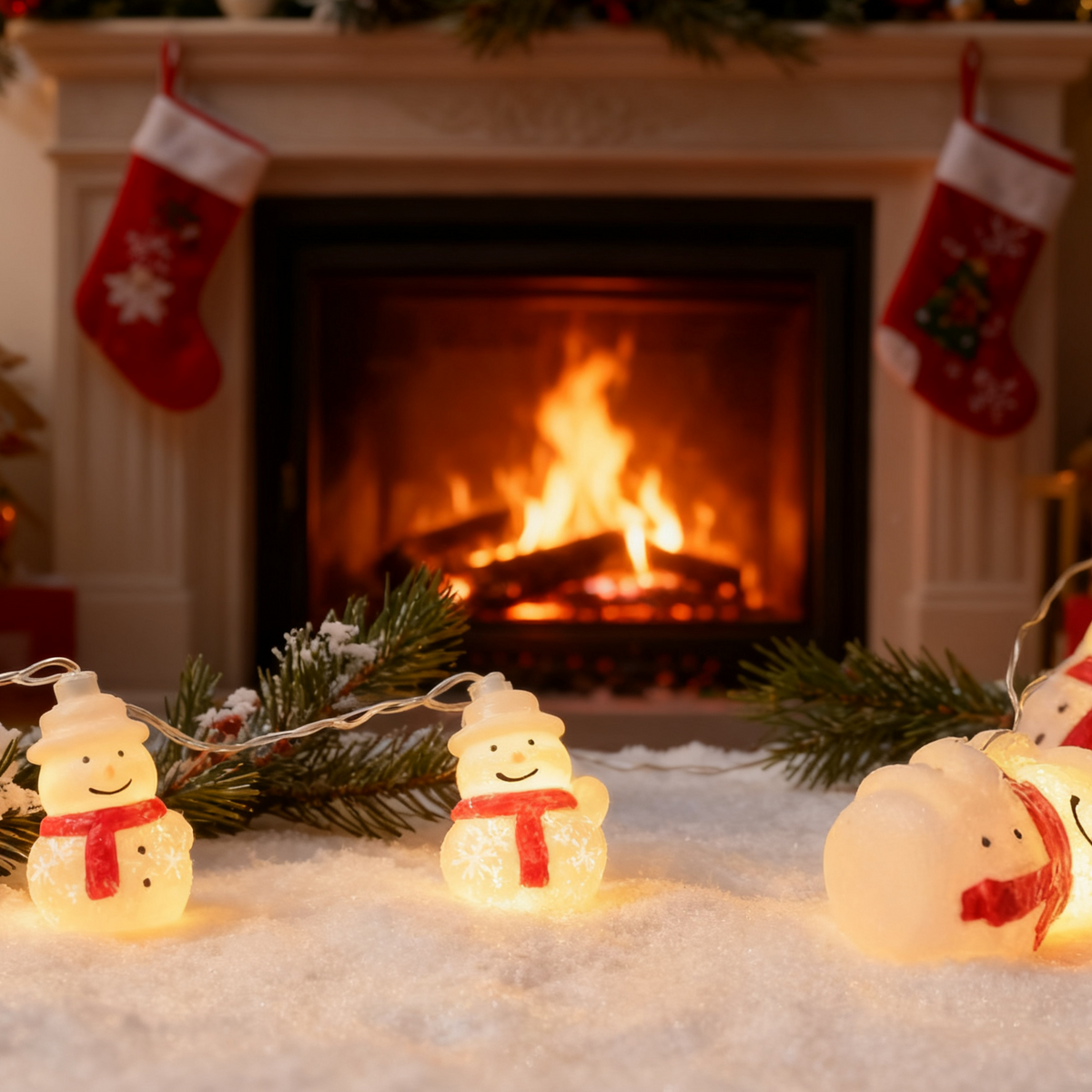 Colorful Ski Snowman Christmas LED String Lights for Trees