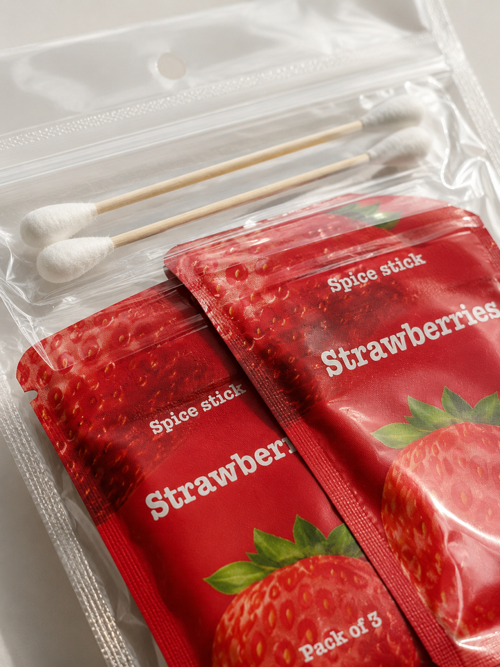 Aromatherapy Cotton Inhaler Swabs — 3 Scented Sticks