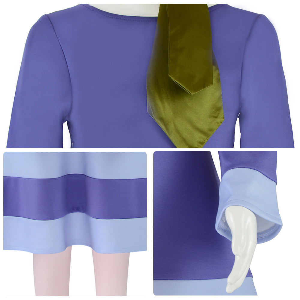 Daphne-Inspired Kids Cosplay Costume Purple Dress Set