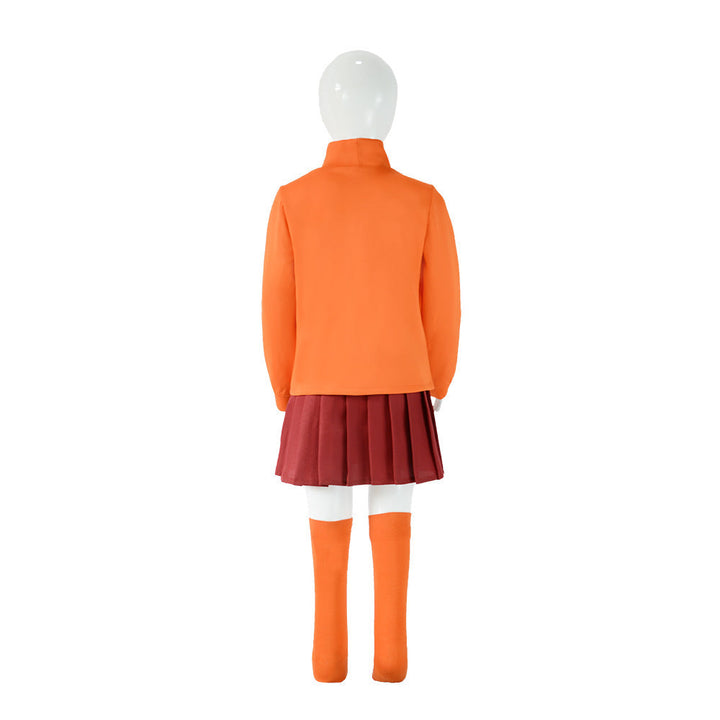 Velma Cosplay Costume, Complete Halloween Outfit Set
