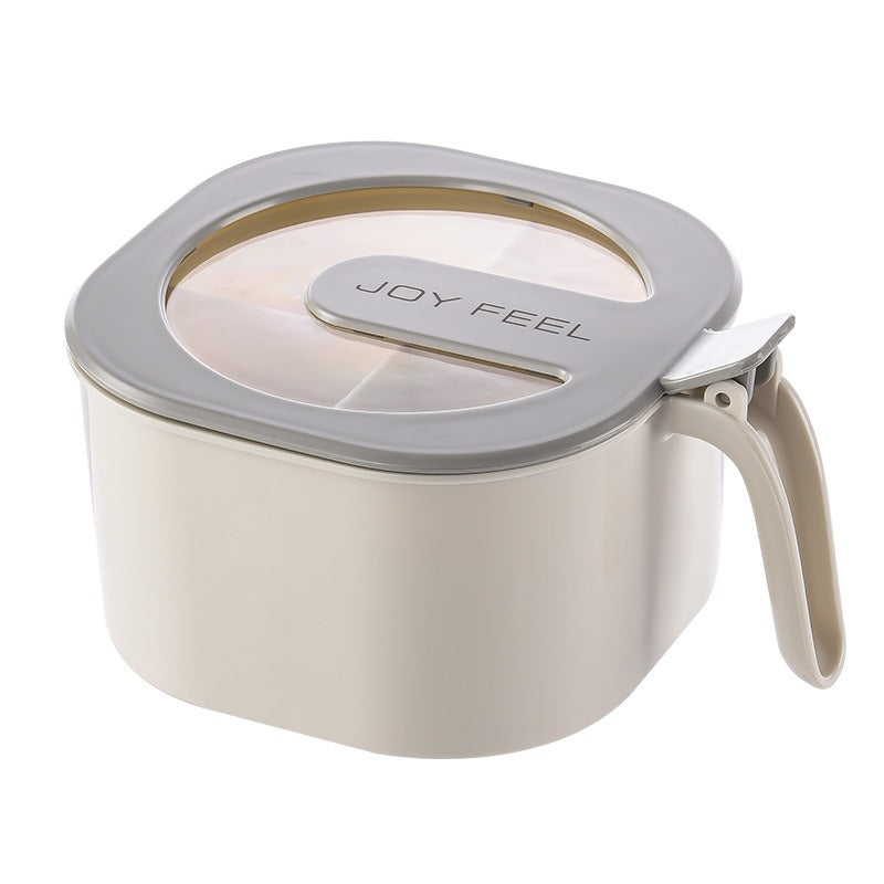 Four-Compartment Seasoning Box With Clear Lid and Spoons