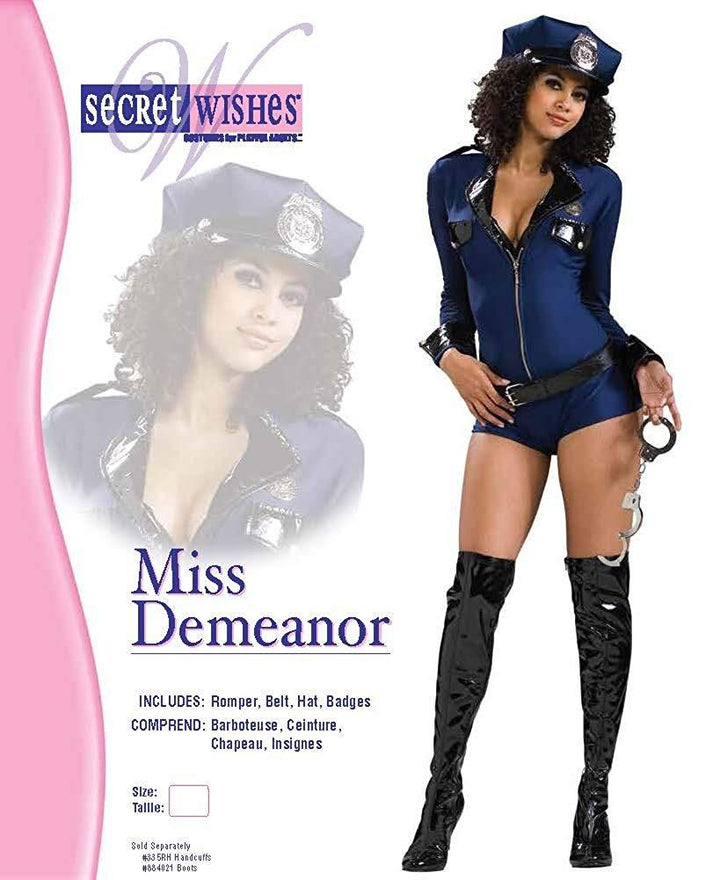 Sexy Police Costume Romper with Hat, Belt & Badges