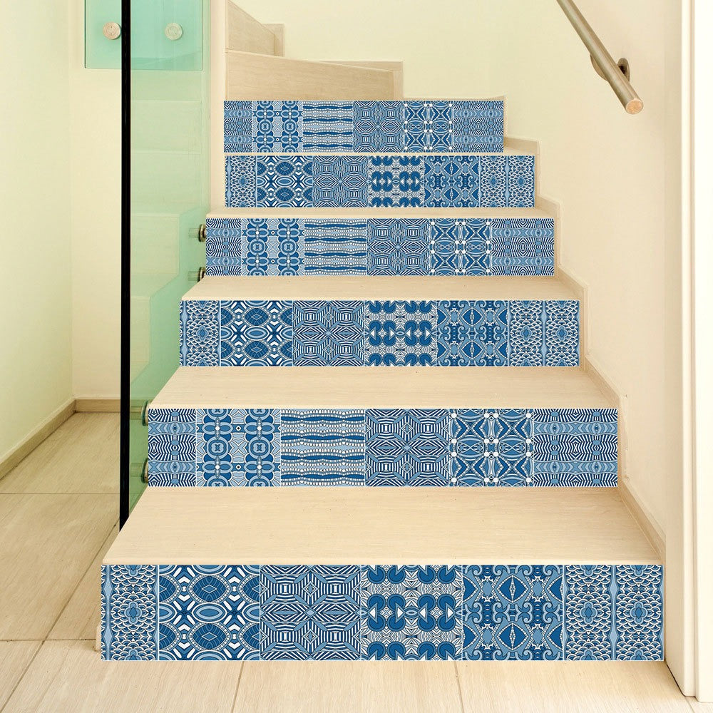 Self-Adhesive Stair Decals: Colorful Waterproof Tile Makeover
