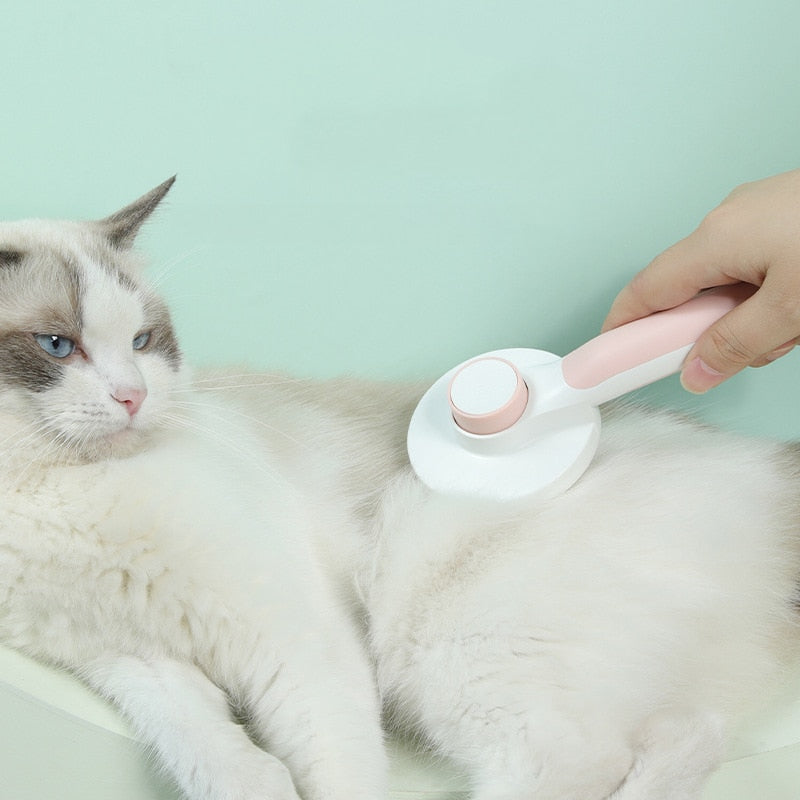 Self-Cleaning Slicker Brush for Dogs & Cats | Less Shed