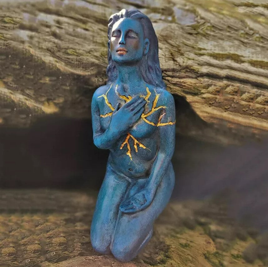Self-Healing Goddess Sculpture for Meaningful Decor
