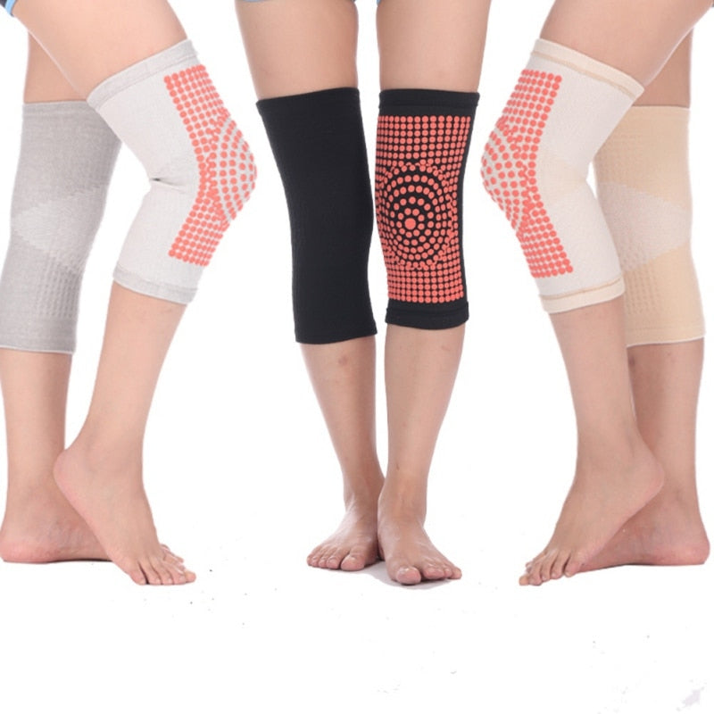 Self-Heating Knit Knee Warmers for Cold Winter Days