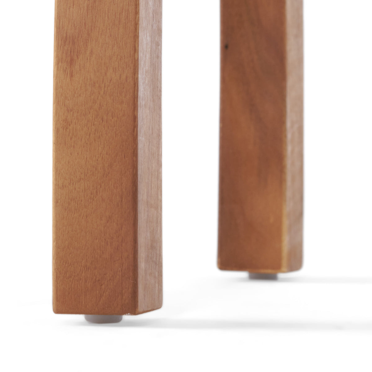 Solid Wood End Table with Teak Finish for Indoor & Patio