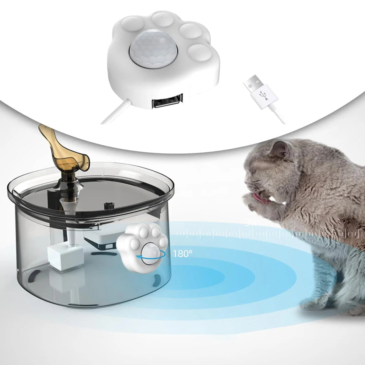 Motion Sensor Switch for Automatic Cat Water Fountain