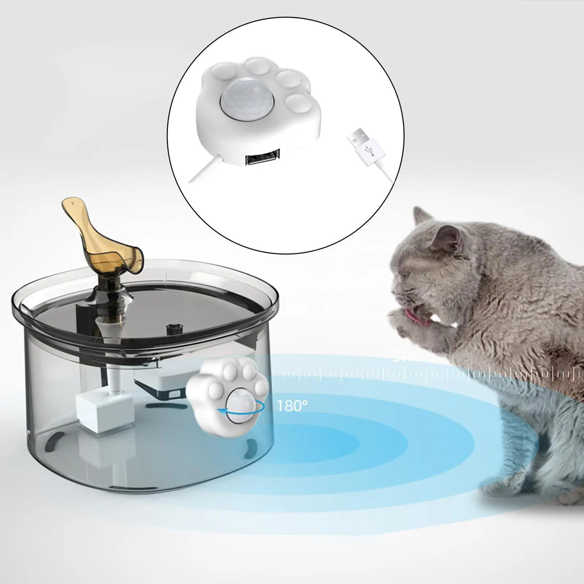 Motion Sensor Switch for Automatic Cat Water Fountain
