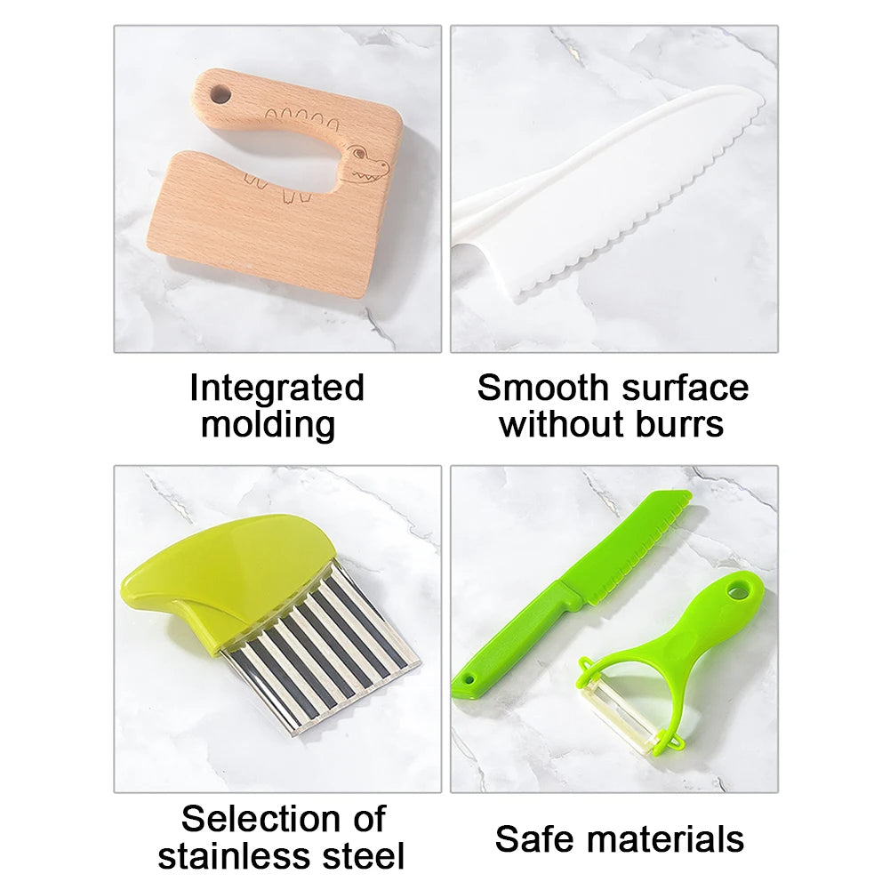 Kids Kitchen Knife Set for Safe Food Prep Learning