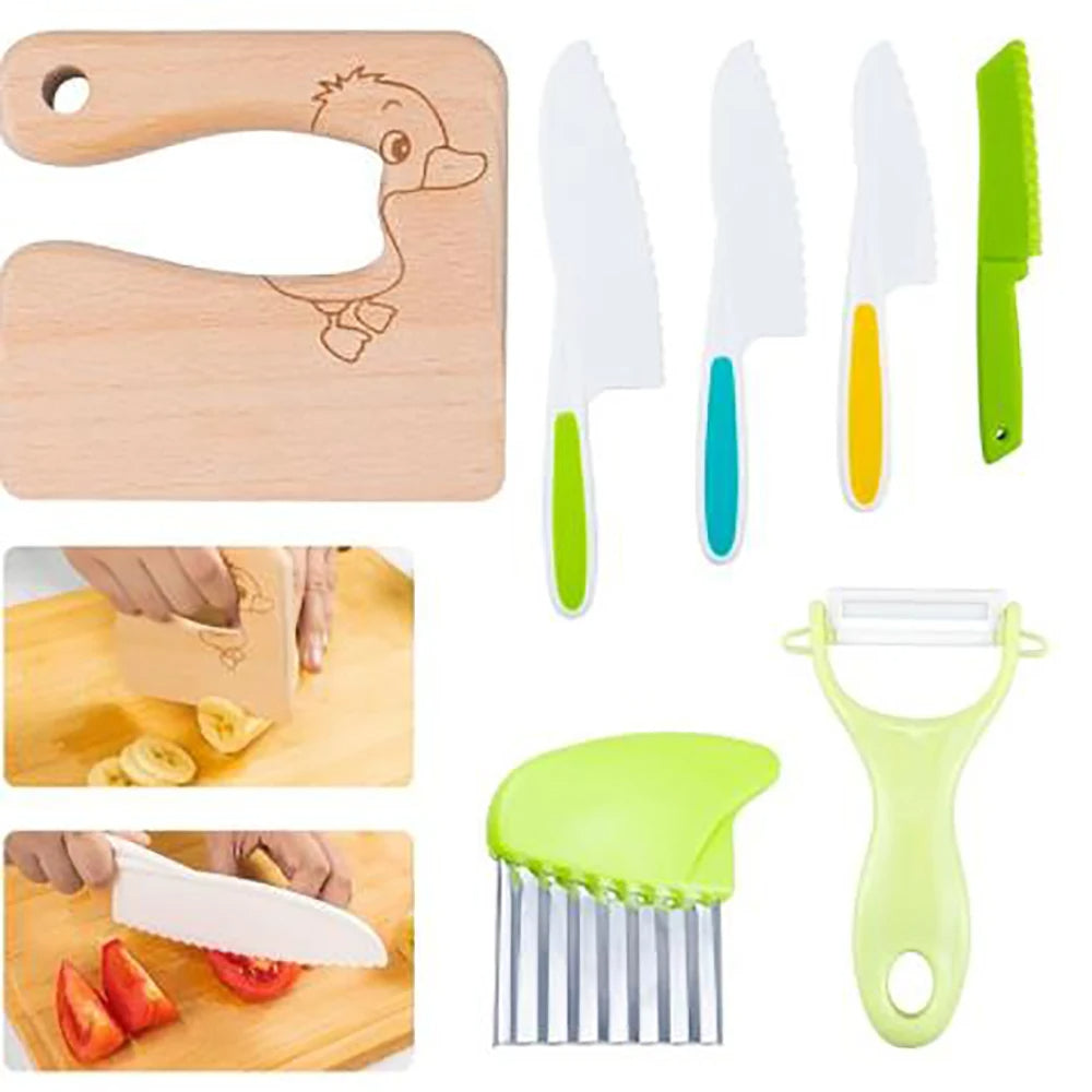 Kids Kitchen Knife Set for Safe Food Prep Learning