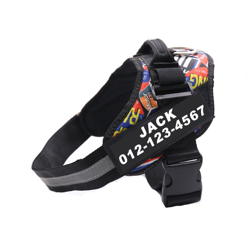 Service Dog Harness with Reflective ID Panels for Walks