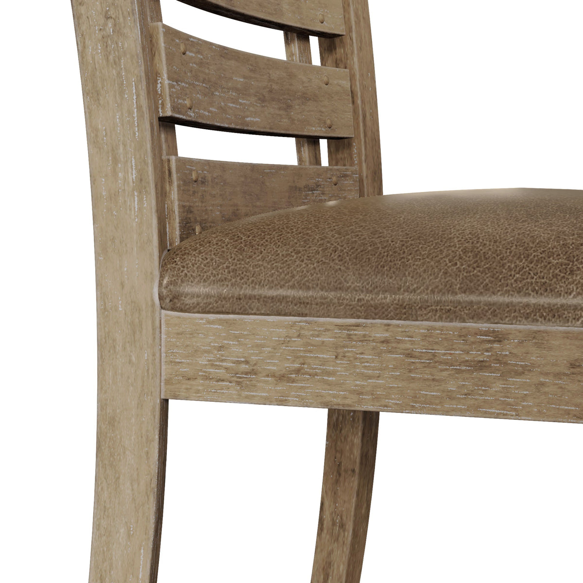 Farmhouse Ladderback Dining Chairs Set of 2, Solid Wood