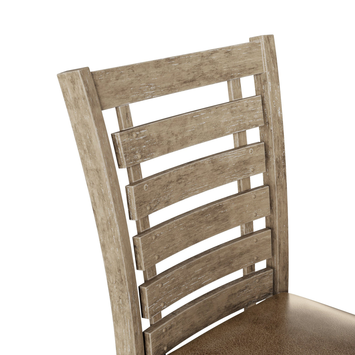 Farmhouse Ladderback Dining Chairs Set of 2, Solid Wood