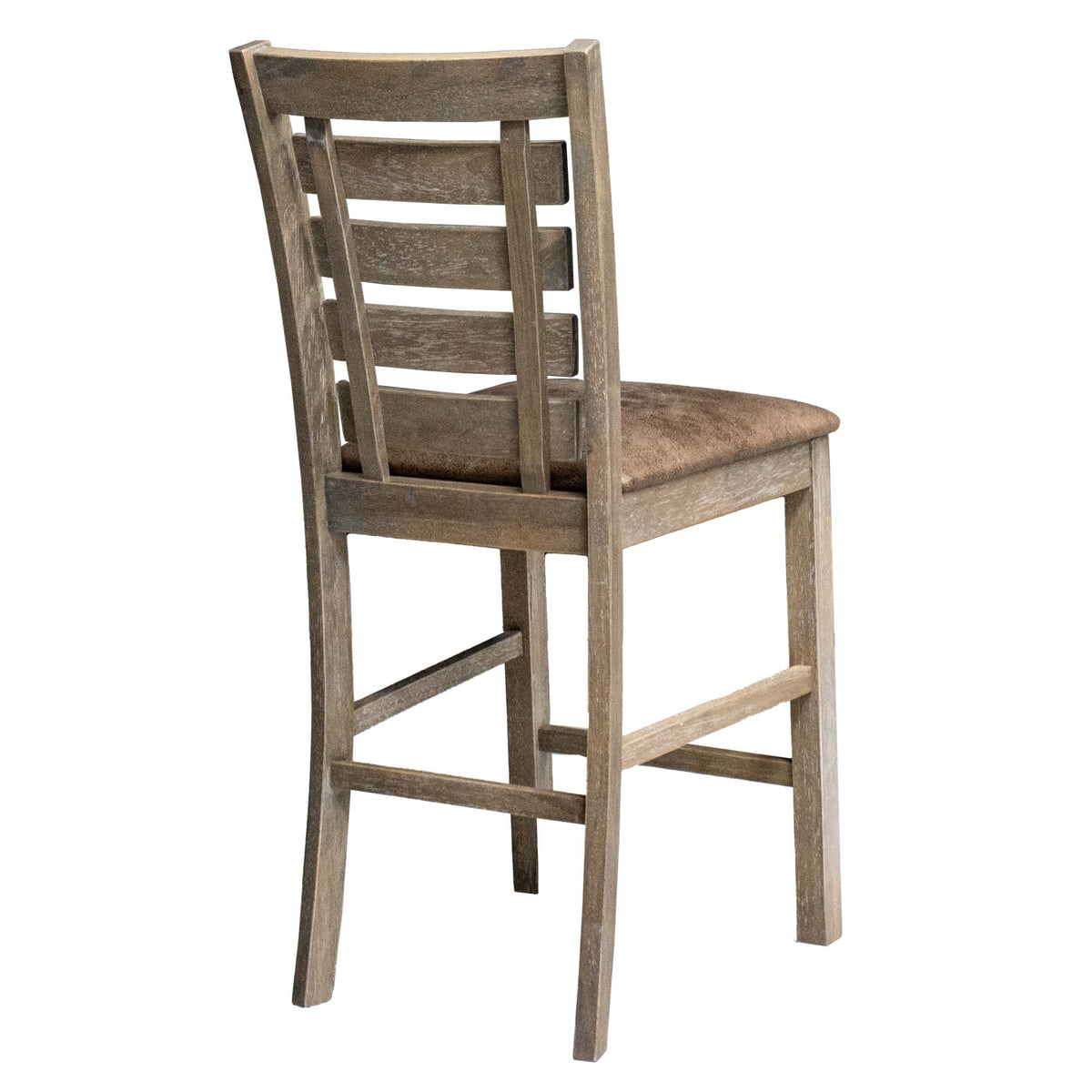 Farmhouse Counter Height Chairs, Solid Wood Set of 2