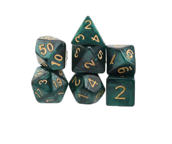 Seven-Piece Polyhedral Dice Set for Better RPG Sessions
