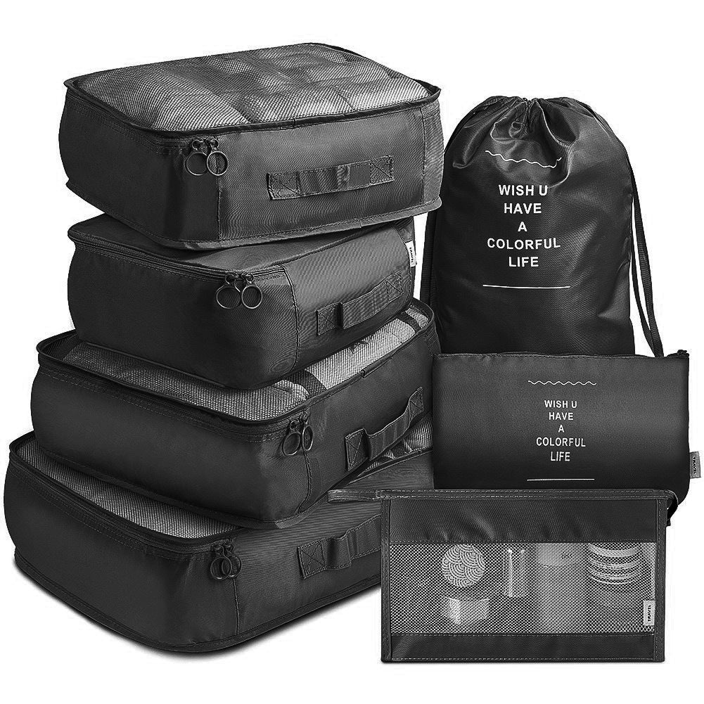 7-Piece Packing Cubes Set Keeps Clothes Sorted On Trips