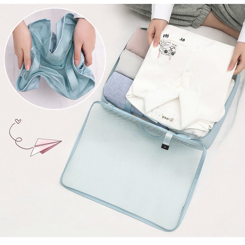 7-Piece Packing Cubes Set Keeps Clothes Sorted On Trips