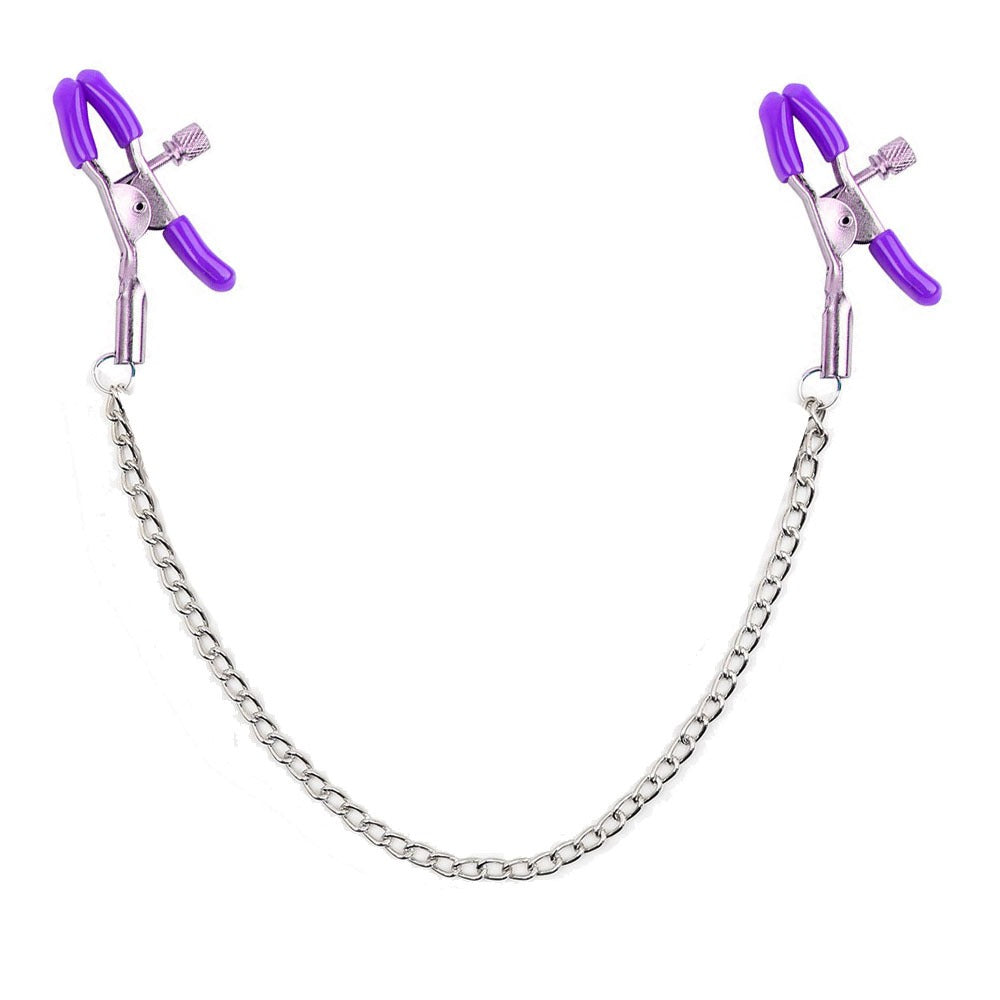 Nipple Clamps with Chain for Adjustable Stimulation