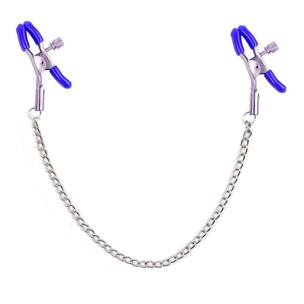 Nipple Clamps with Chain for Adjustable Stimulation