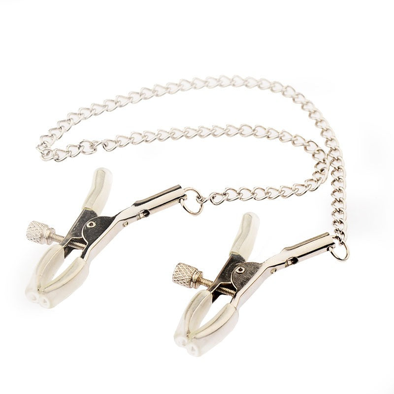 Nipple Clamps with Chain for Adjustable Stimulation