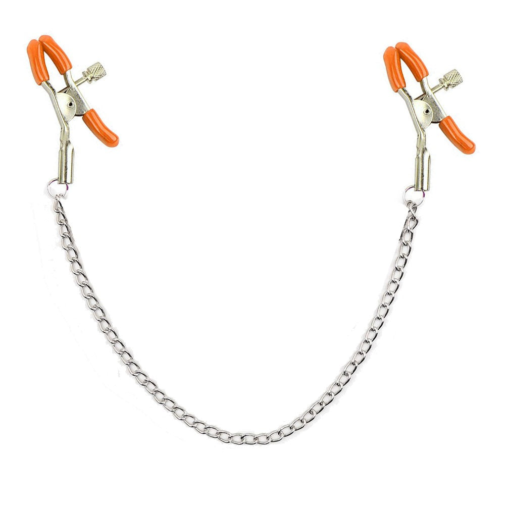Nipple Clamps with Chain for Adjustable Stimulation