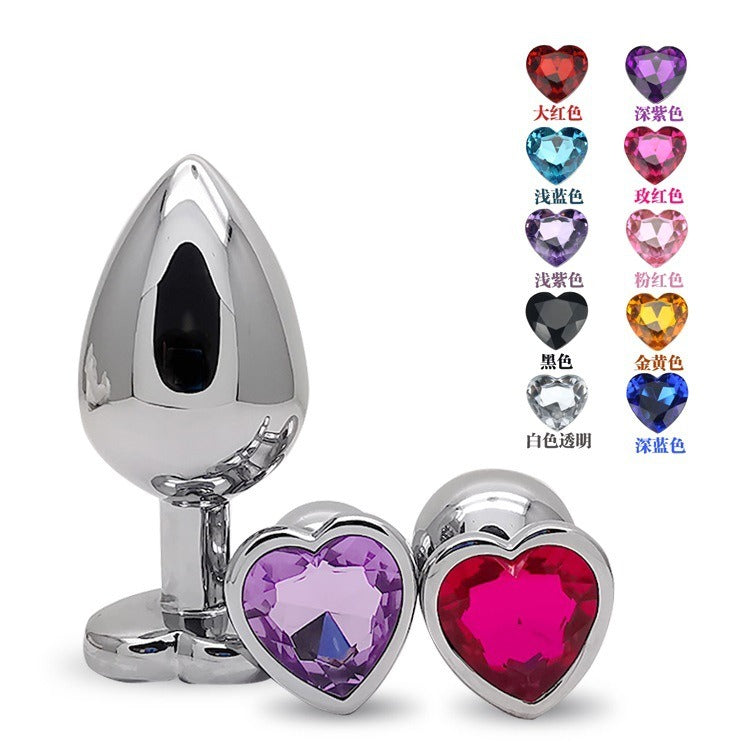 Heart-Shaped Metal Anal Plug for Smooth Exploration