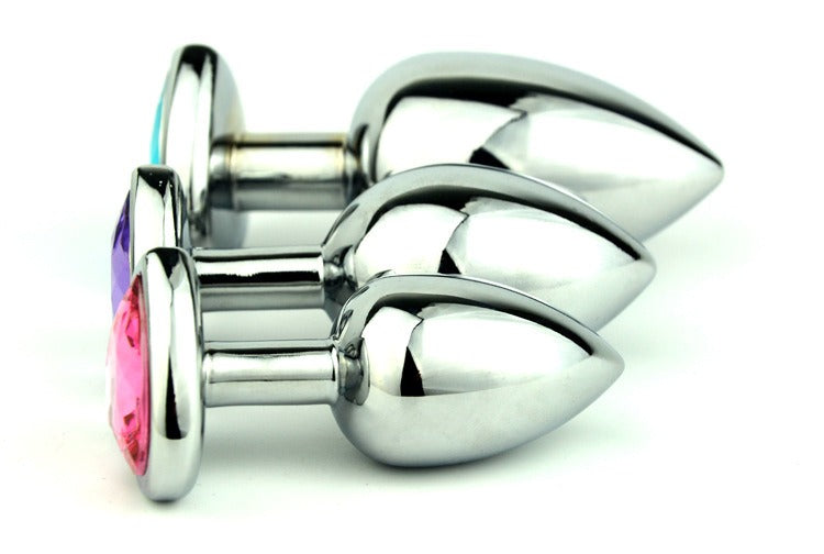 Heart-Shaped Metal Anal Plug for Smooth Exploration