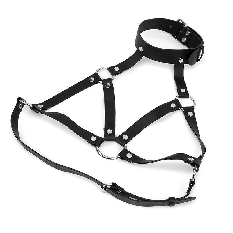 BDSM Mask and Harness Set for Consensual Roleplay