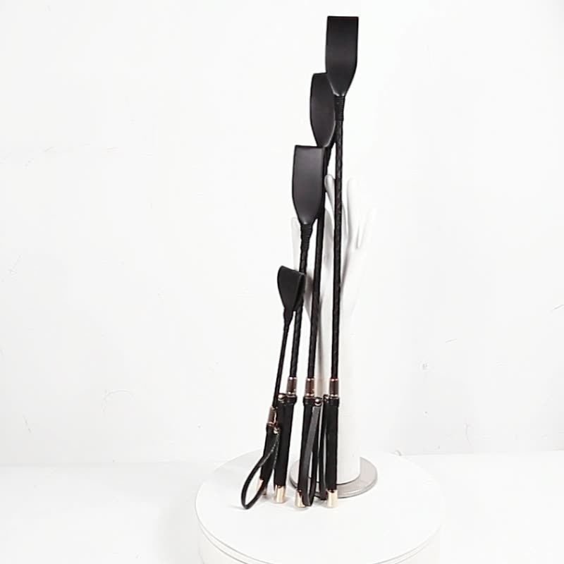 Leather-Look BDSM Whip for Controlled Sensation Play