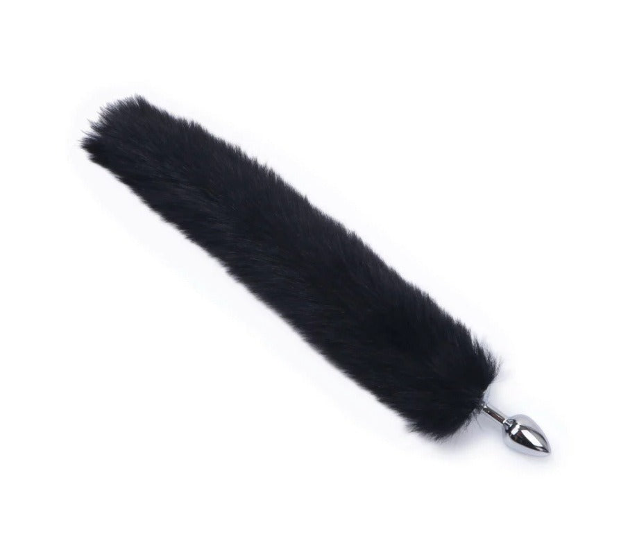 Faux Fur Tail Anal Plug for Playful Roleplay Styling