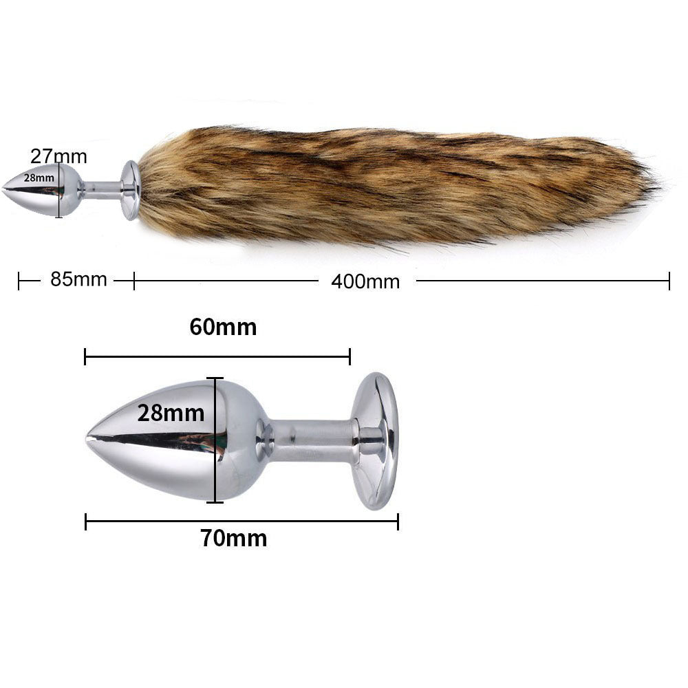 Faux Fur Tail Anal Plug for Playful Roleplay Styling
