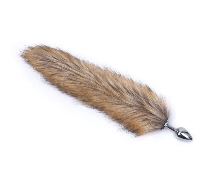 Faux Fur Tail Anal Plug for Playful Roleplay Styling