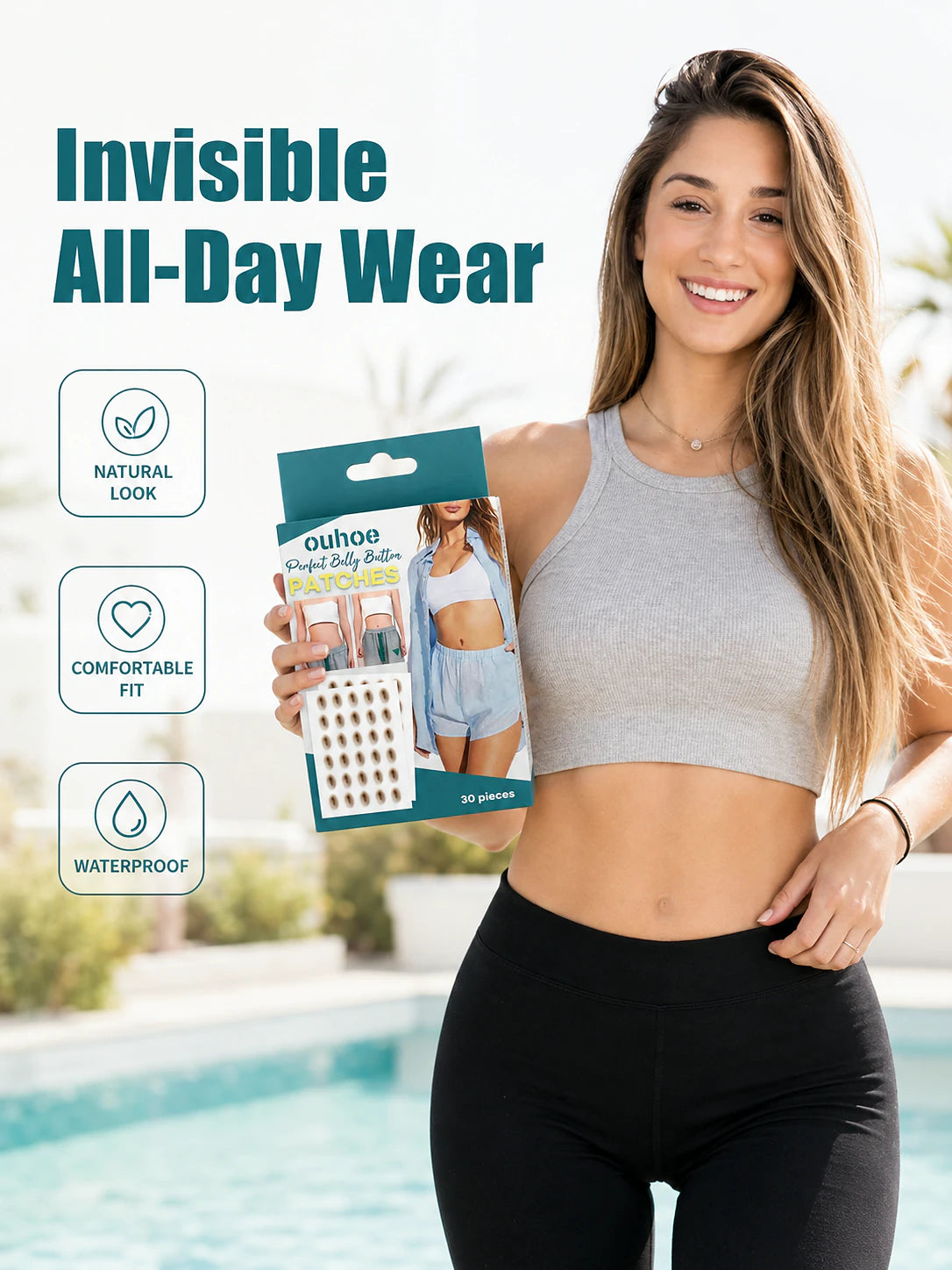 Belly Button Patches for Perfect Shape — 30 Waterproof Stickers