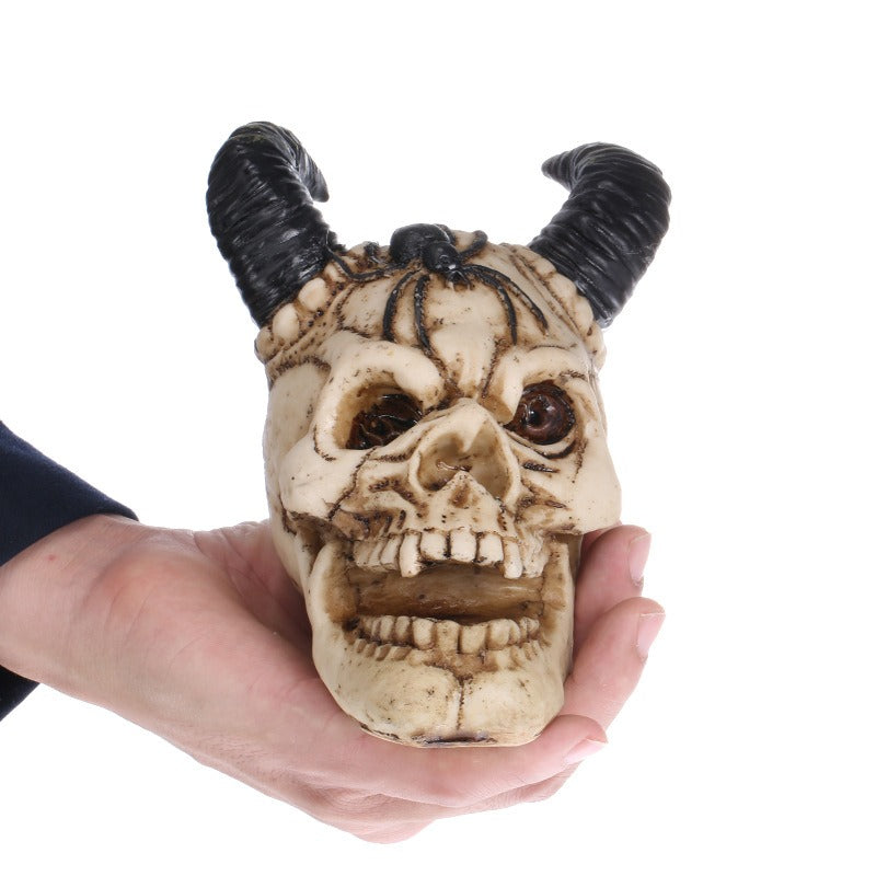 Sheep Horn Skull Decor for Gothic Halloween Displays