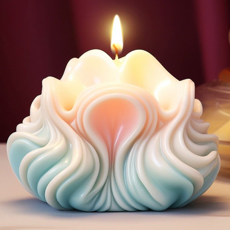 Shell-Shaped Decorative Candle for Coastal Home Decor
