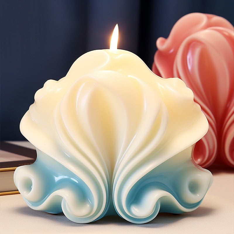 Shell-Shaped Decorative Candle for Coastal Home Decor