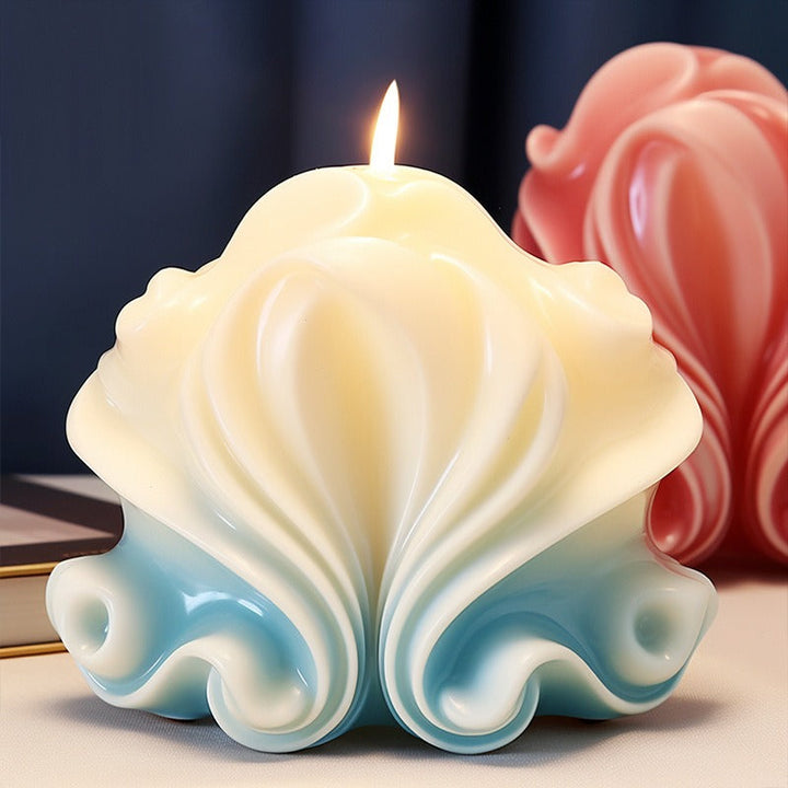 Shell-Shaped Decorative Candle for Coastal Home Decor